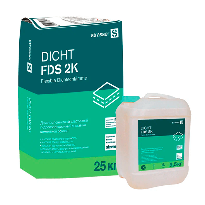 Гидроизоляционный состав strasser DICHT FDS 2K